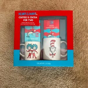 Coffee & cocoa for two. The cat and the hat
